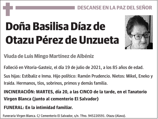 Basilisa Díaz de Otazu Pérez de Unzueta