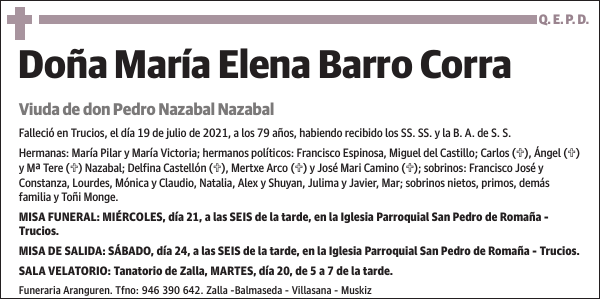 María Elena Barro Corra