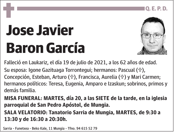 Jose Javier Baron García