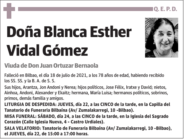 Blanca Esther Vidal Gómez