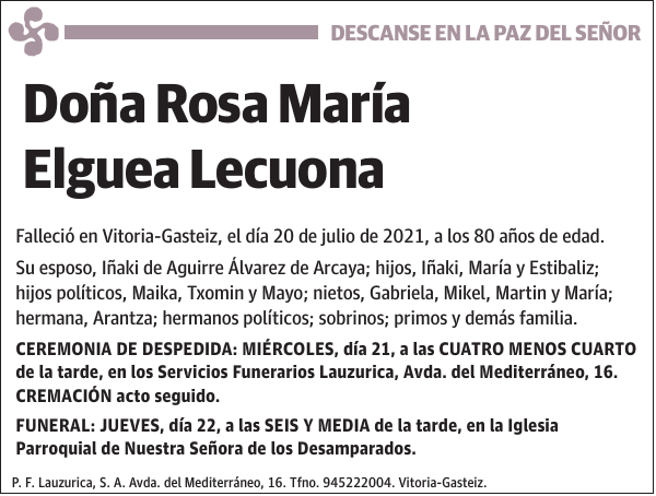 Rosa María Elguea Lecuona