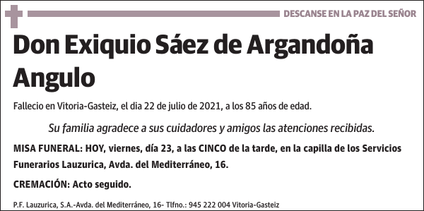 Exiquio Sáez de Argandoña Angulo