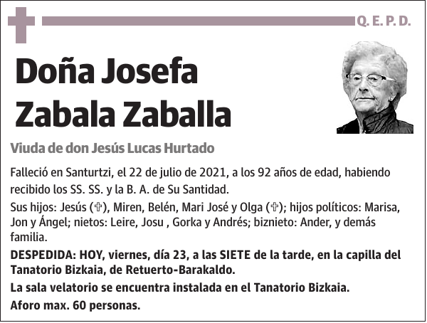 Josefa Zabala Zaballa
