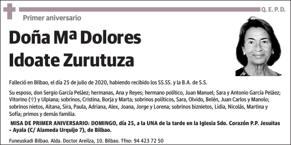 Mª Dolores Idoate Zurutuza