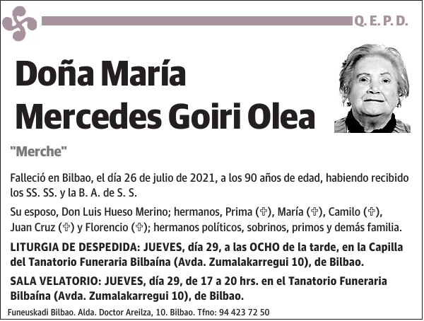 María Mercedes Goiri Olea 'Merche'