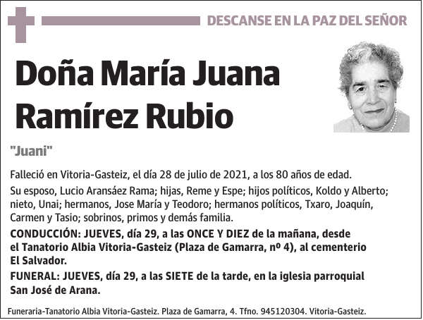 María Juana Ramírez Rubio 'Juani'