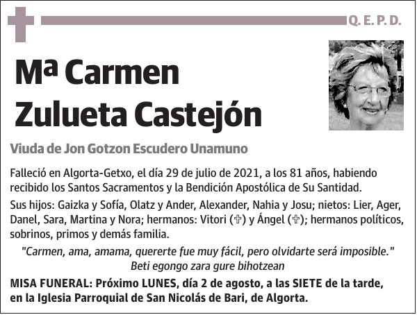 Mª Carmen Zulueta Castejón