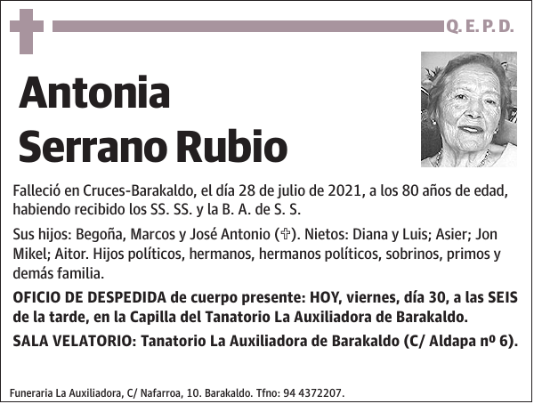 Antonia Serrano Rubio