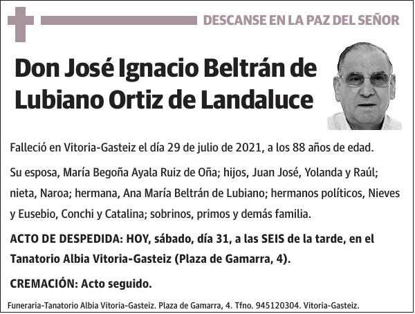 José Ignacio Beltrán de Lubiano Ortiz de Landaluce