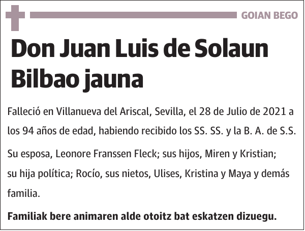 Juan Luis de Solaun Bilbao