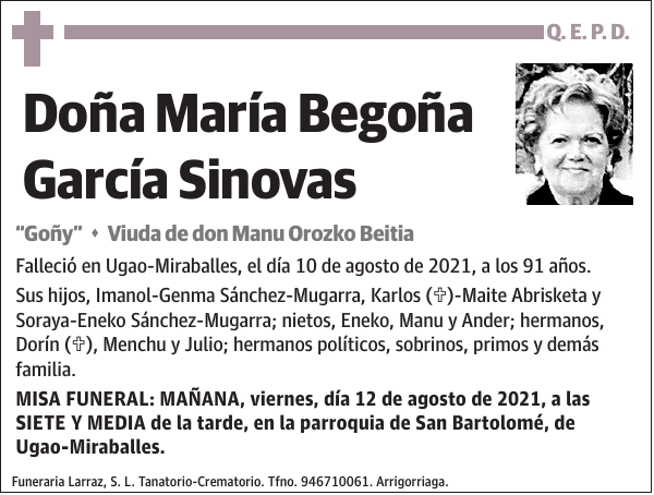 María Begoña García Sinovas