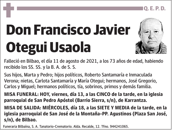 Francisco Javier Otegui Usaola