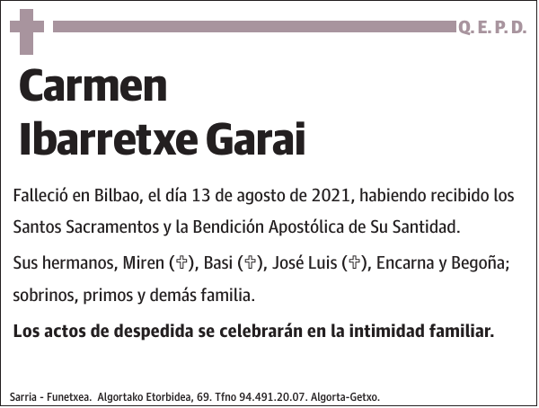 Carmen Ibarretxe Garai