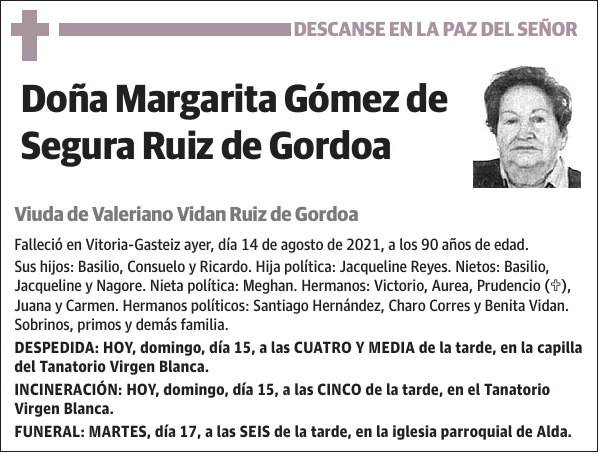 Margarita Gómez de Segura Ruiz de Gordoa