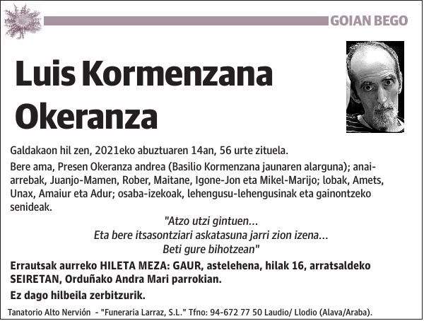 Luis Kormenzana Okeranza