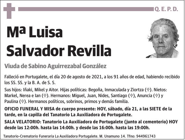 Mª Luisa Salvador Revilla