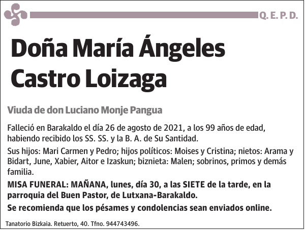 María Ángeles Castro Loizaga