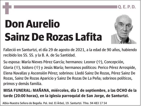 Aurelio Sainz De Rozas Lafita