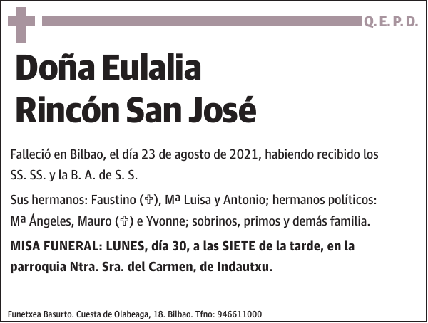 Eulalia Rincón San José