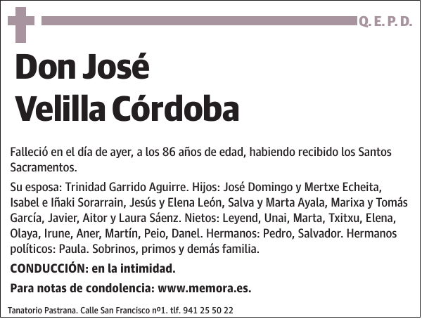 José Velilla Córdoba