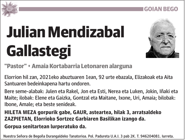 Julian Mendizabal Gallastegi