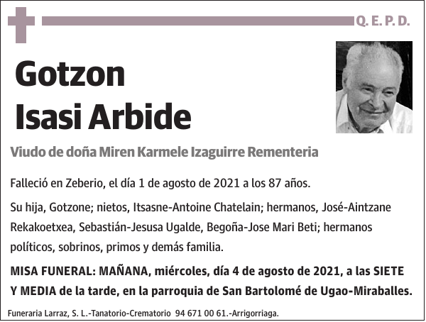 Gotzon Isasi Arbide