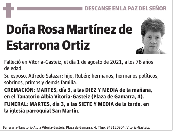 Rosa Martínez de Estarrona Ortiz