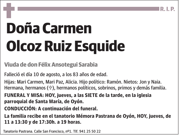 Carmen Olcoz Ruiz Esquide