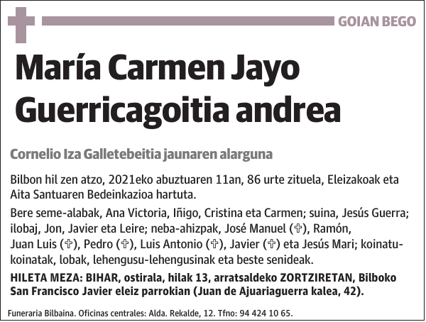 María Carmen Jayo Guerricagoitia