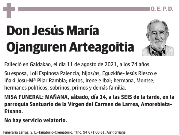 Jesús María Ojanguren Arteagoitia