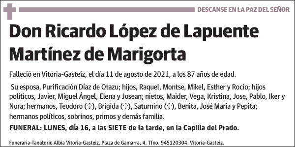 Ricardo López de Lapuente Martínez de Marigorta