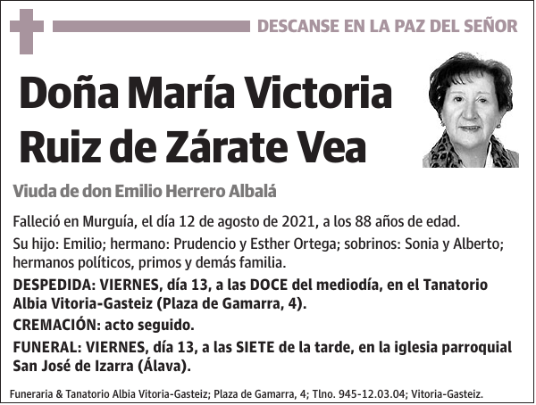 María Victoria Ruiz de Zárate Vea