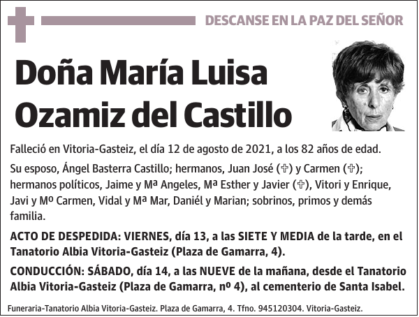 María Luisa Ozamiz del Castillo