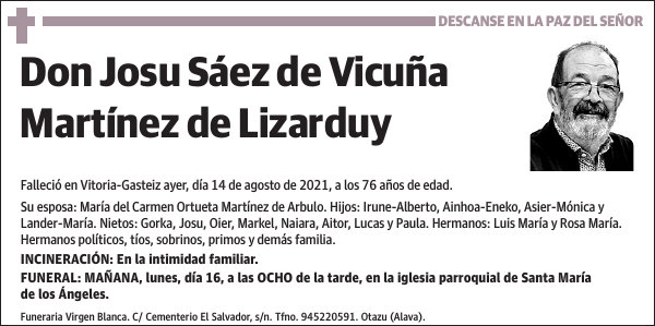 Josu Sáez de Vicuña Martínez de Lizarduy