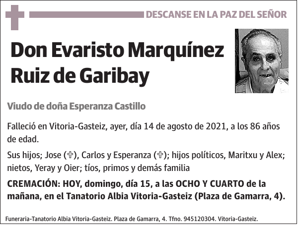 Evaristo Marquínez Ruiz de Garibay