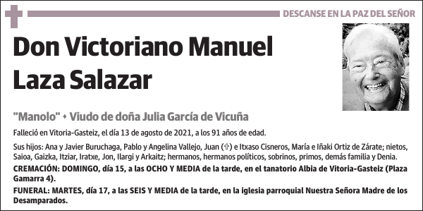 Victoriano Manuel Laza Salazar