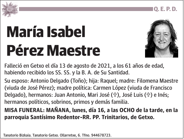 María Isabel Pérez Maestre