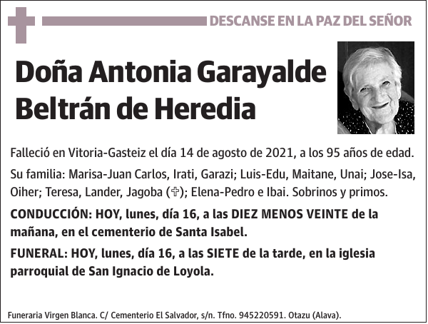 Antonia Garayalde Beltrán de Heredia