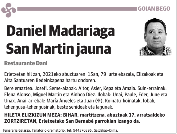 Daniel Madariaga San Martin