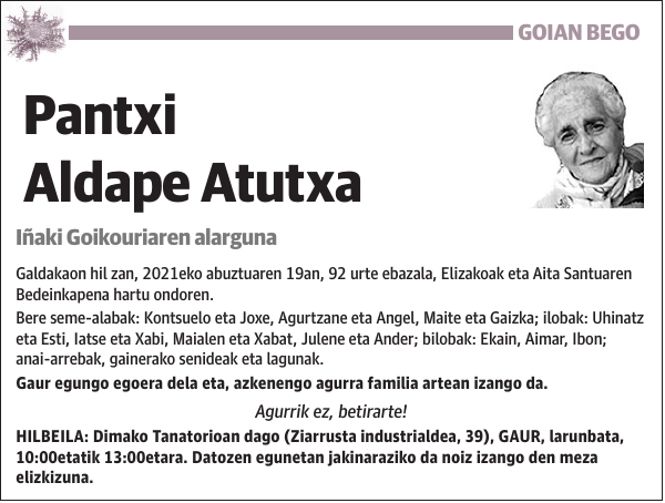 Pantxi Aldape Atutxa