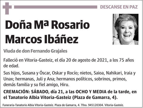 Mª Rosario Marcos Ibáñez
