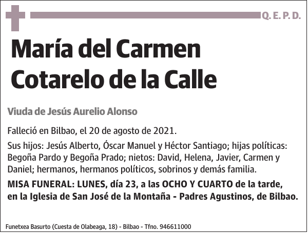 María del Carmen Cotarelo de la Calle