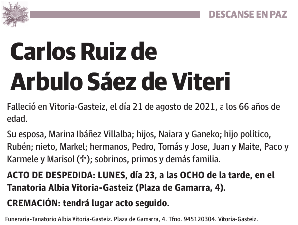 Carlos Ruiz de Arbulo Sáez de Viteri