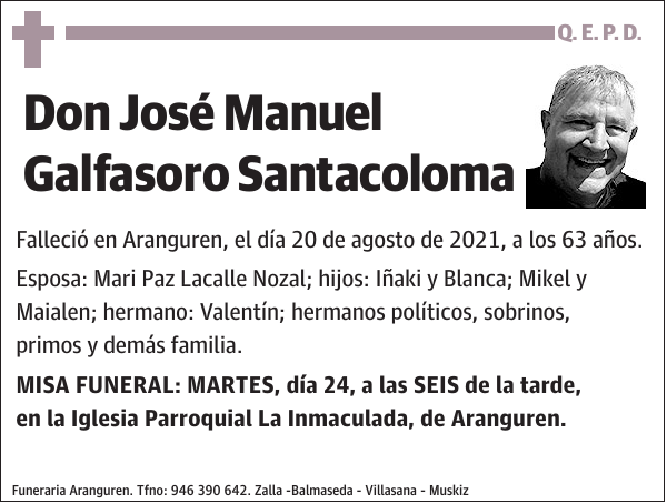 José Manuel Galfasoro Santacoloma