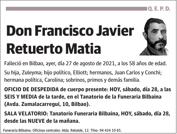 Francisco Javier Retuerto Matia