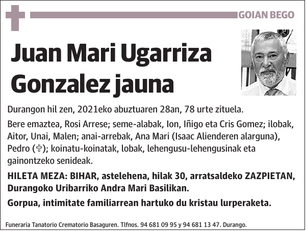 Juan Mari Ugarriza Gonzalez