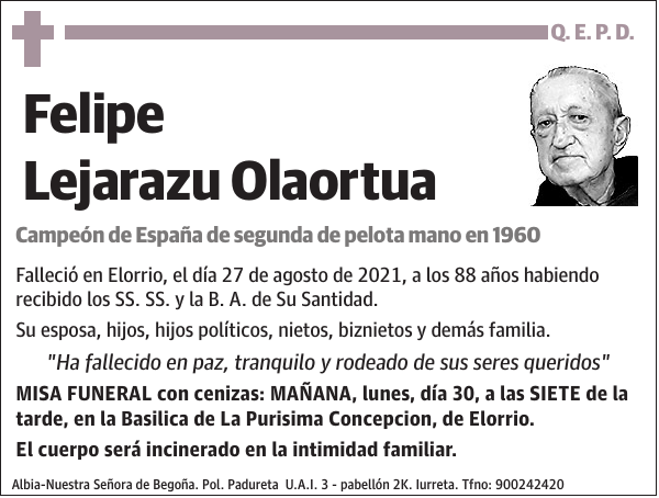 Felipe Lejarazu Olaortua