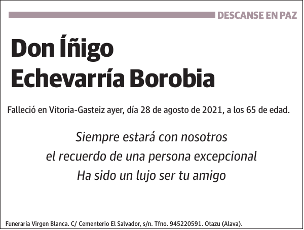 Íñigo Echevarría Borobia