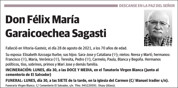 Félix María Garaicoechea Sagasti