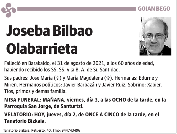 Joseba Bilbao Olabarrieta